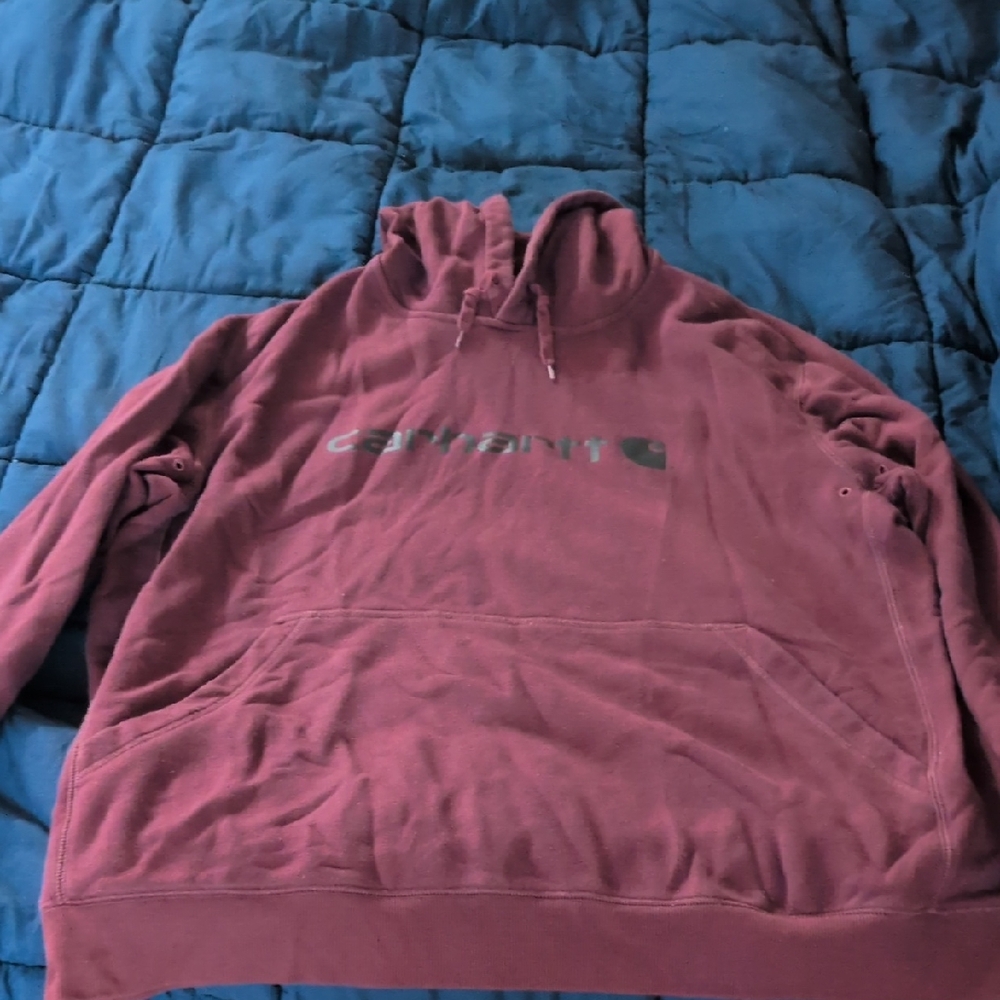 Carhartt Men's Burgundy Hoodie